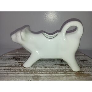 FITZ and FLOYD: Everyday White - Porcelain Cow Creamer Microwave Dishwasher Safe